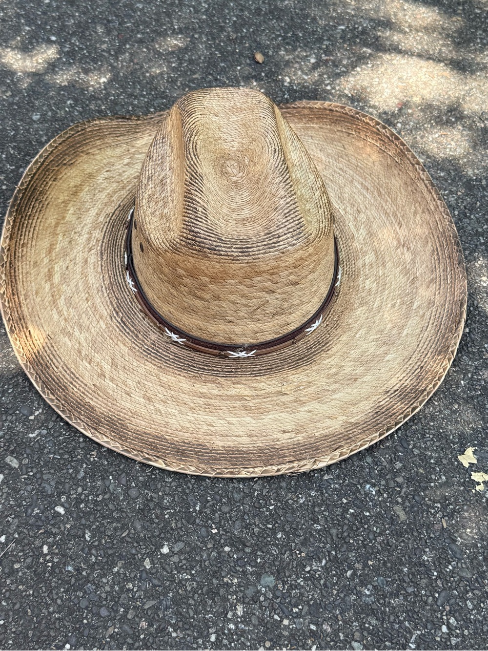 Kids Straw Cowboy Hat with Brown Band - Natural Tan